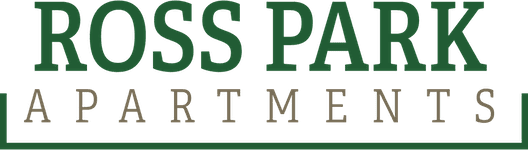 The image is a logo for Ross Park Apartments.