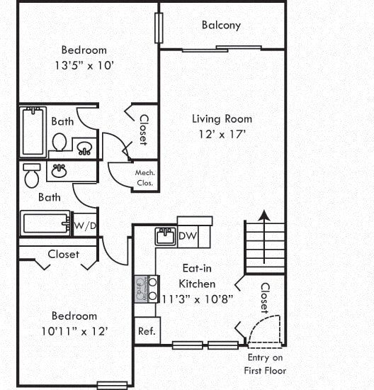 The Cypress. 2 bedroom apartment. Kitchen with bartop open to living/dinning room. 2 full bathroom. large closets. Patio/balcony.