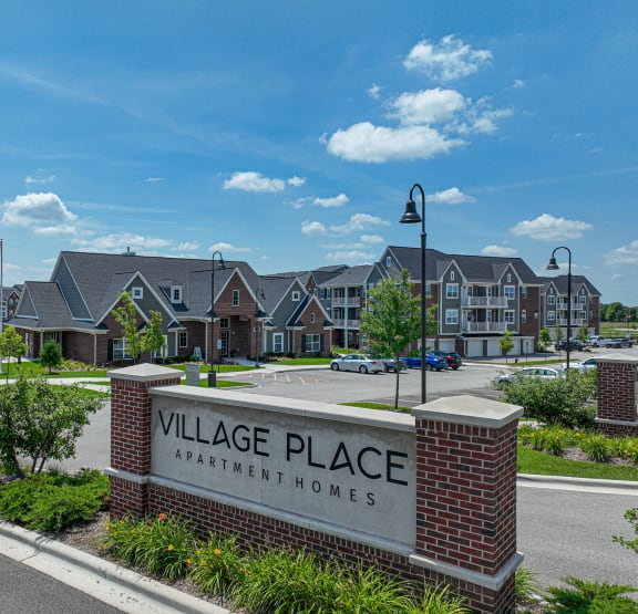 Property entry logo at Village Place Apartments, Romeoville, 60446