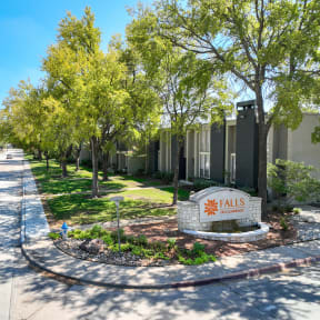Main Entrance To Property at Falls on Clearwood Apartments, Richardson, Texas