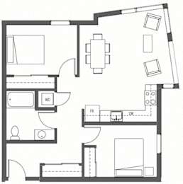 Floor Plan  Two Bedroom - B2, B3