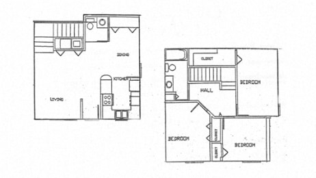  Floor Plan 3 Bedroom 1.5 Bathroom