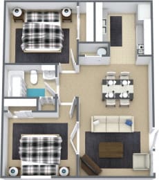 two bedroom floor plan