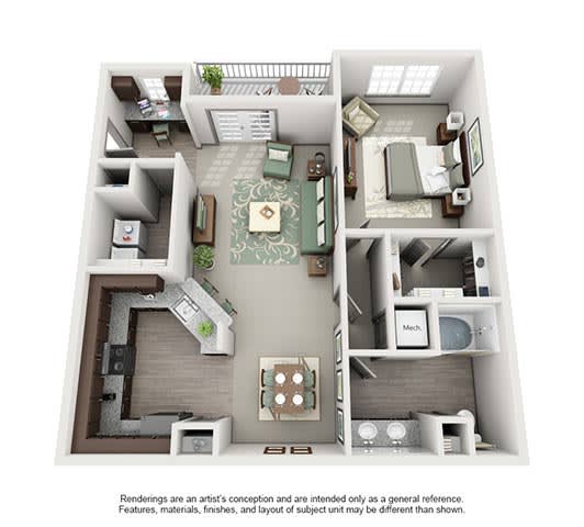The Estates at Johns Creek Apartment Homes - 1 Bedroom 1 Bath Apartment The Estates at Johns Creek Apartment Homes - 1 Bedroom 1 Bath Apartment