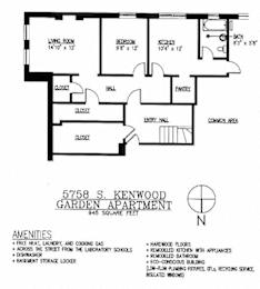  Floor Plan 1 Bedroom - 1 Bathroom