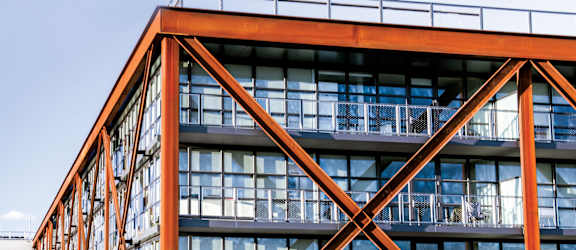 Exterior of an industrial building