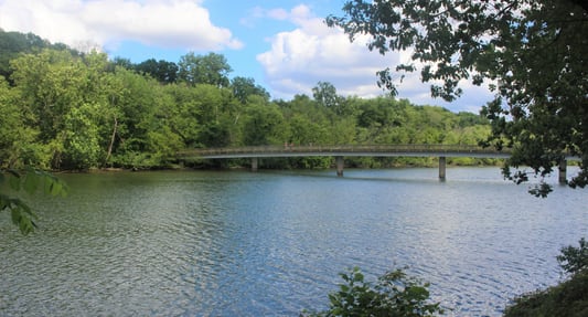 a bridge over a body of water