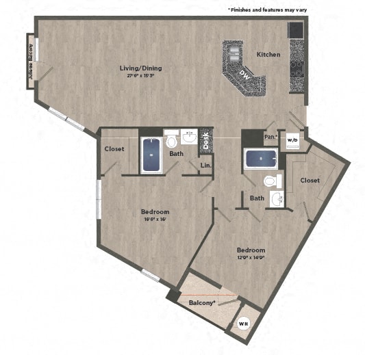 Floor Plans | Parq 170 at City Center Apartments in Manassas Park, VA
