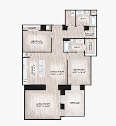  Floor Plan 2 Bed I