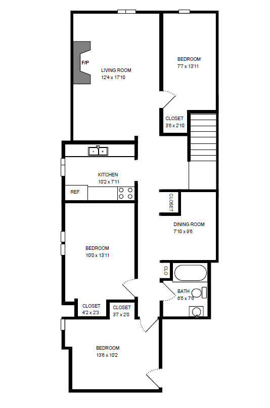  Floor Plan Three Bedroom