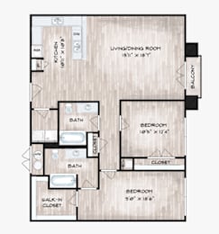  Floor Plan 2 Bed G