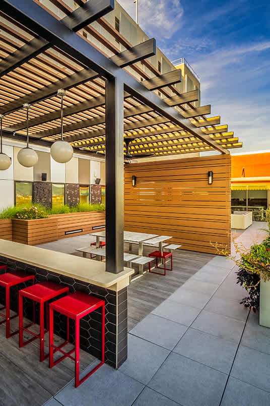 Rooftop Patio at Center Square Lofts East, Allentown Pennsylvania