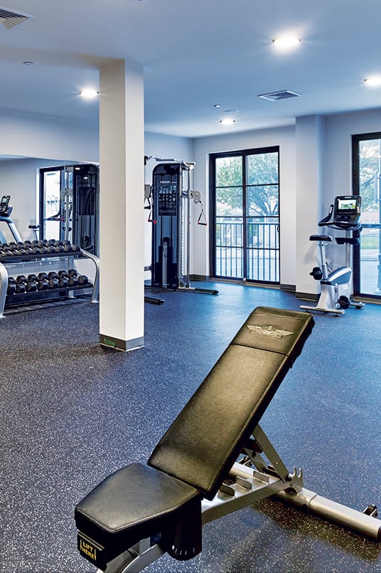 gym with exercise equipment at Walnut Street Commons, Pennsylvania
