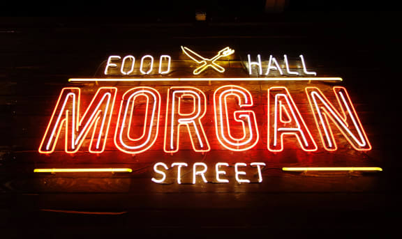 Morgan Food Hall at Lake Johnson Mews Apartments, PRG Real Estate Management, North Carolina