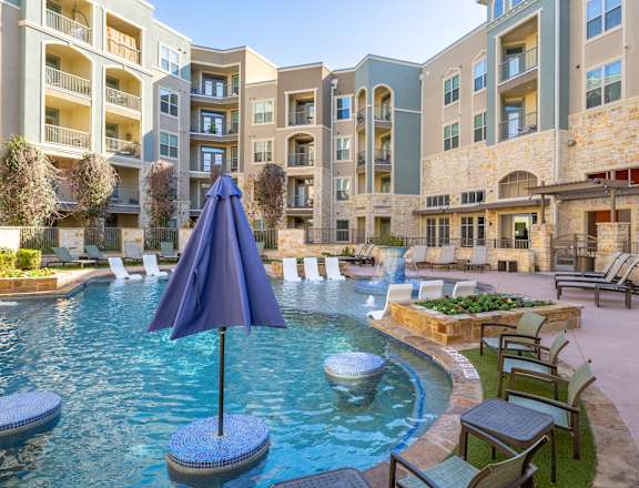 Blue Cool Swimming Pool at The Mark at Huebner Oaks, San Antonio, 78230