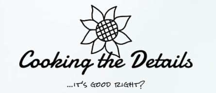 logo for cooking the deaths logo with a flower on it