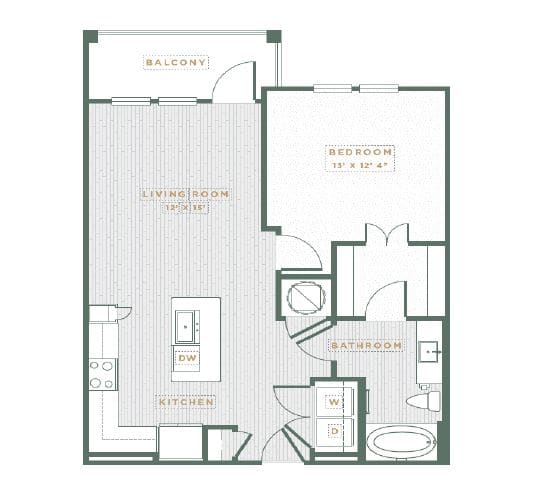 Floor Plan  A1 Floorplan at POINTE AT EAST SHORE APARTMENTS, APOPKA, FL