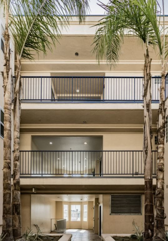 Inside the apartments at 7393 West Manchester Avenue, California