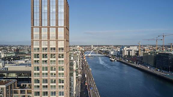 Capital Dock External Views of Liffey River