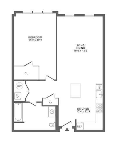 Floor Plan  one bedroom