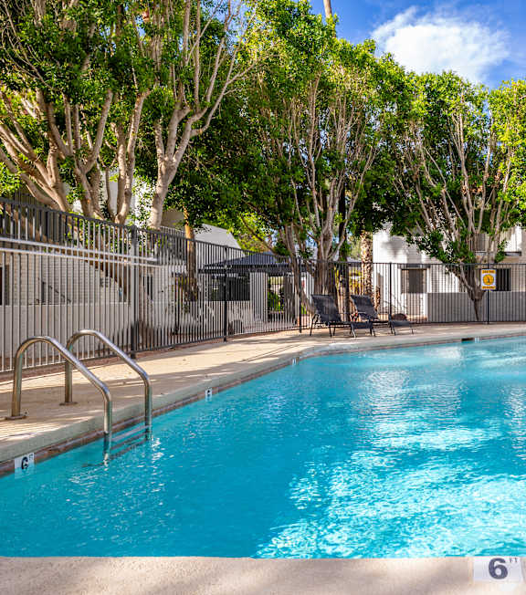 the swimming pool at our apartments