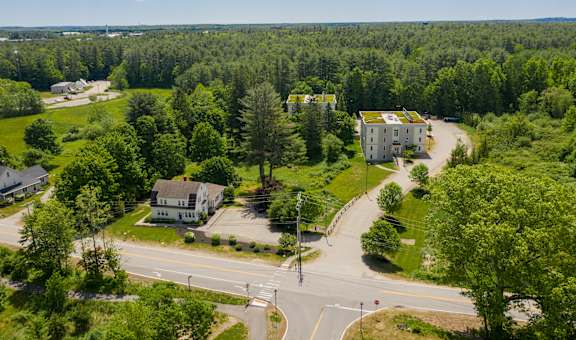 a view of the property from the air