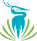 Two green shapes on a blue background.