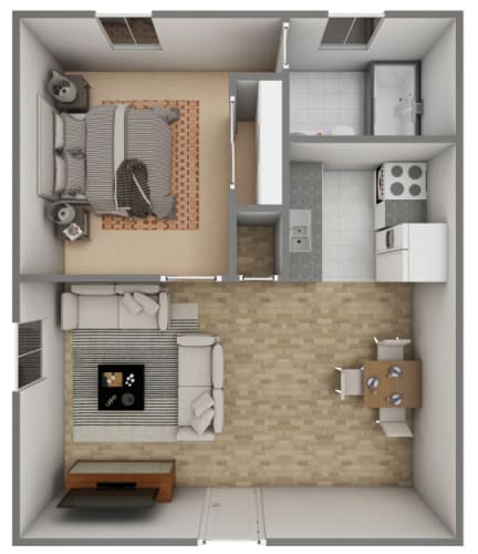 Floor Plan  One-bedroom floorplan