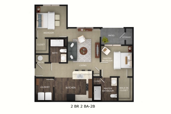 Floor Plan  2 bdrm