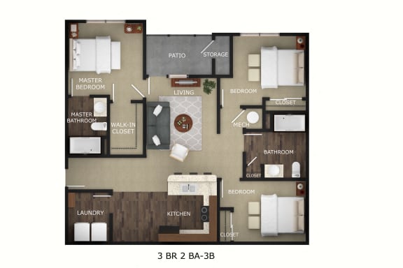 Floor Plan  3 bdrm