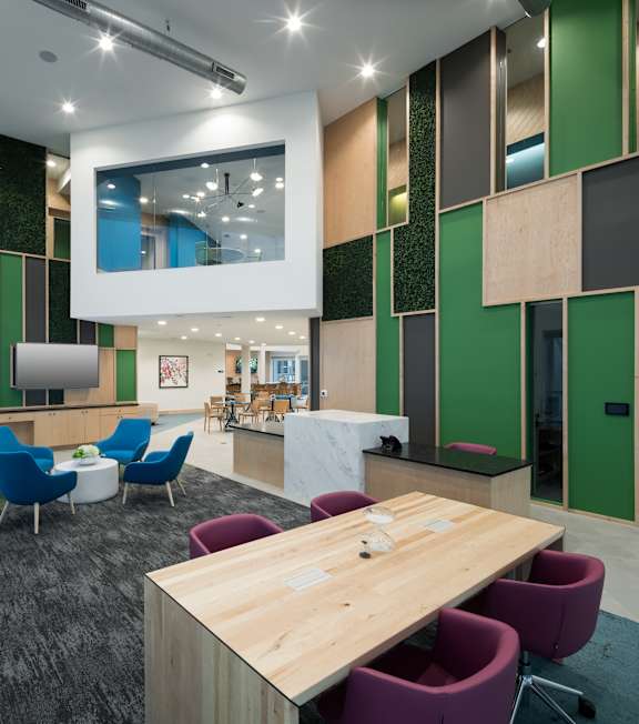 Clubhouse seating at Jada Legacy Central Apartments in Plano TX