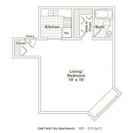 Studio at Oak Park City, Oak Park, 60301