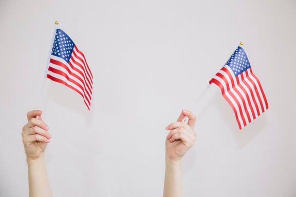 American Flag at Oceanwood Apartments, Lompoc