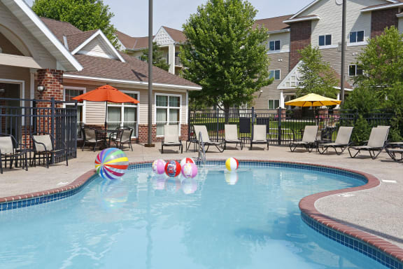 our apartments showcase a swimming pool