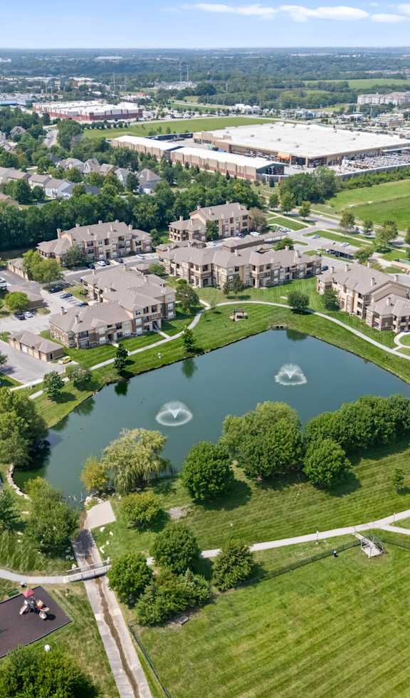 Drone Community View at Stonepost Lakeside Apartment Homes, Kansas