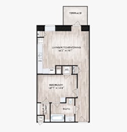  Floor Plan 1 Bed B