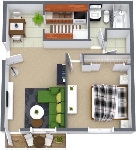 Floor Plan  1 BR