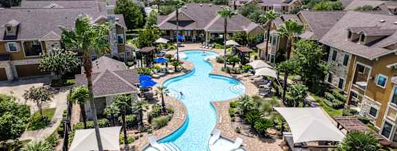 Aerial Pool View at Avenues at Tuscan Lakes, Texas, 77573