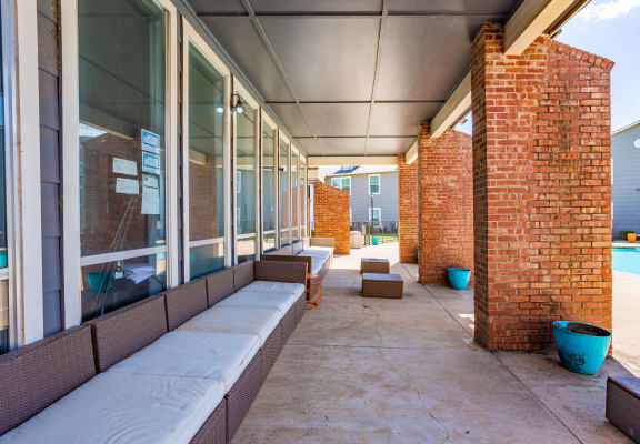 Exterior patio set  at Bennett Ridge Apartments, Oklahoma City, Oklahoma