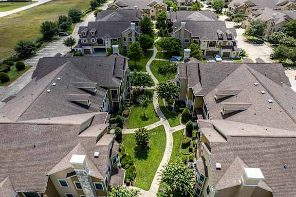 Property Aerial View at Avenues at Tuscan Lakes, League City, Texas