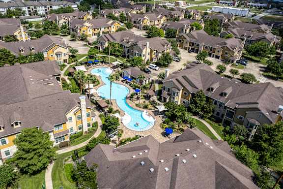 Drone View of Property at Avenues at Tuscan Lakes, League City