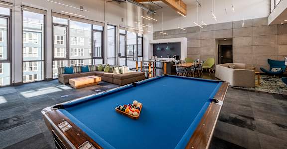 Billiards Table at Rivet Apartments, Washington