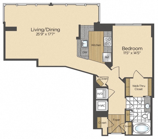 1 bedroom apartments in washington DC
