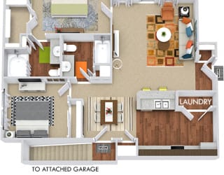 Congress with Attached Garage Floorplan