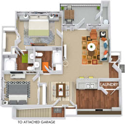 Congress with Attached Garage Floorplan