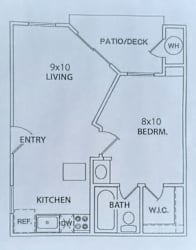 Floor Plan 1 Bedroom / 1 Bath - 399