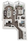 A4 Floor Plan at North Harbor Tower, Chicago, 60601