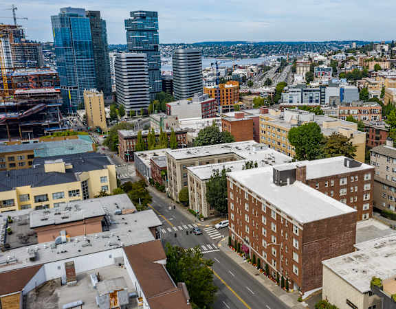 a view of the city of seattle from the top of a building at Stockbridge Apartment Homes, Seattle, 98101