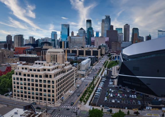 a view of the minneapolis skyline