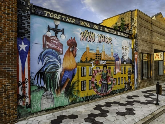 a rendering of a building on a city street  at Casa Marti, Florida, 33605